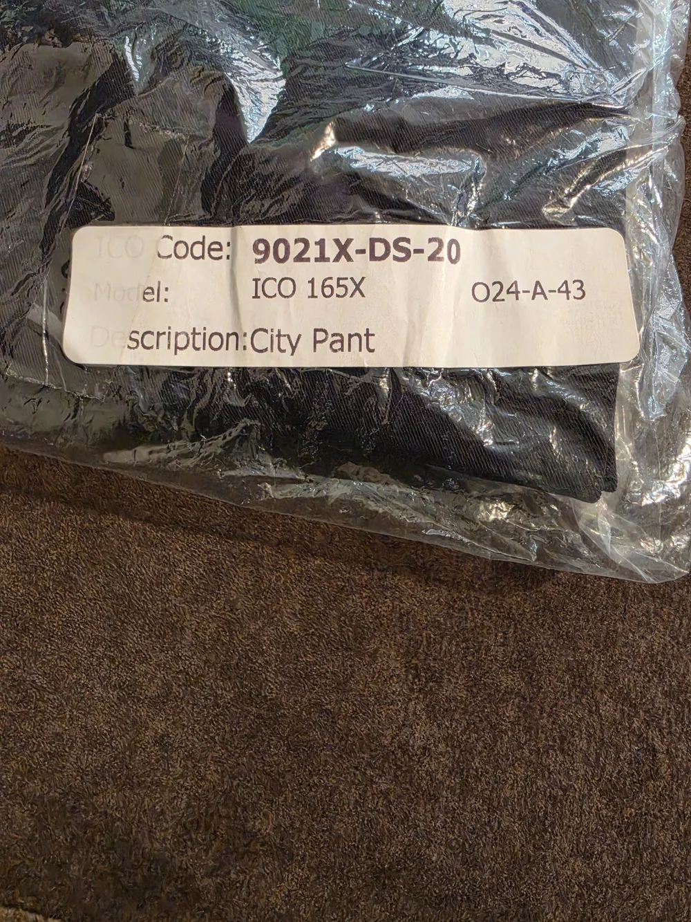 ICO Black City Pants Sz 20